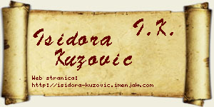 Isidora Kuzović vizit kartica